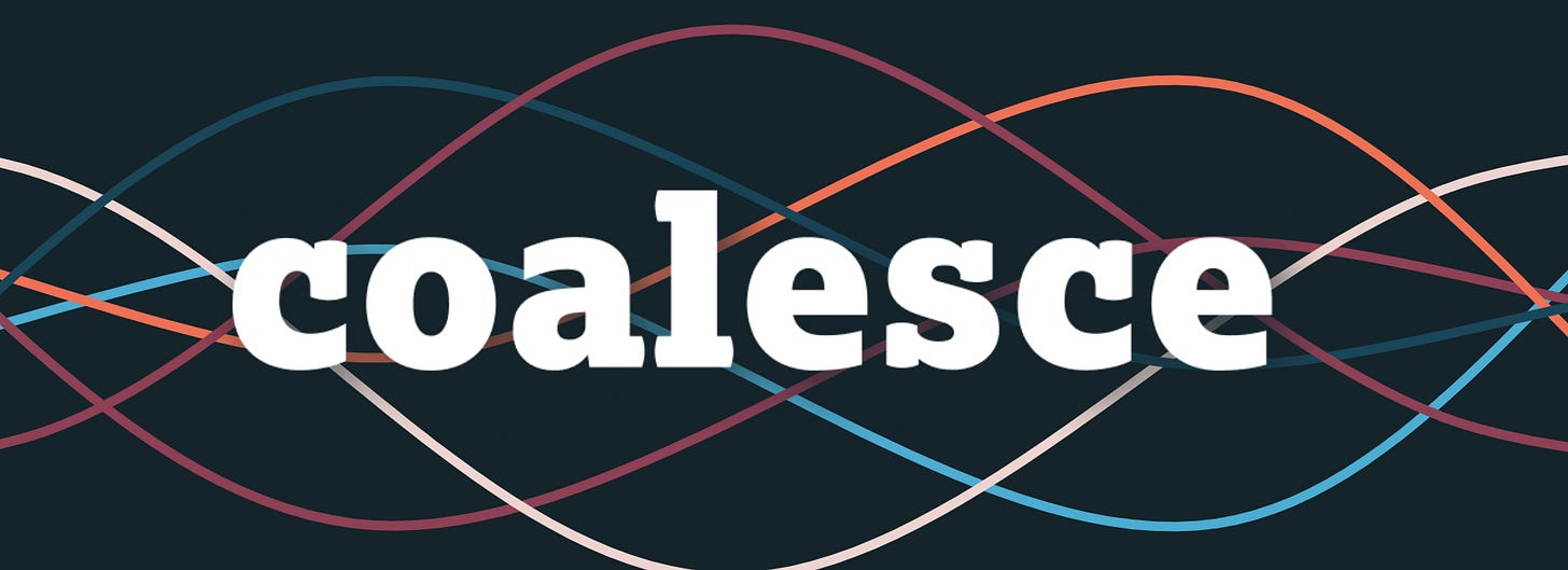 the old logo for dbts annual conference coalesce